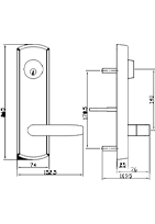 插芯把手锁套装