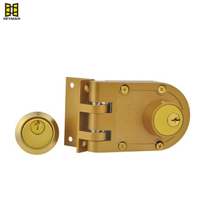 Jimmy证明双黄铜缸轮辋夜锁锁钥匙解锁方式反盗用样式Deadbolt Lock J2662