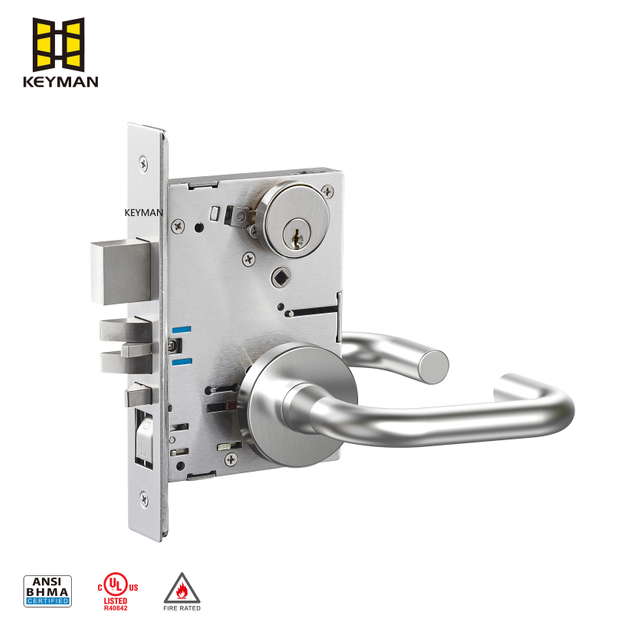商用门弯腰缸锁，带有Thumbturn M704