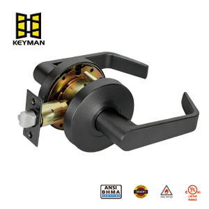 KEYMAN 商用门锁重型 2 级杠杆，非手动，UL 3 小时防火等级，背面饰面，2-3/4'' 背面，通道锁