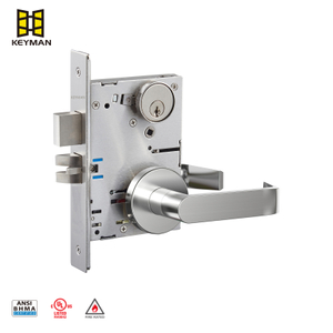 UL列出的宿舍功能杠杆手柄Mortise Lock M713