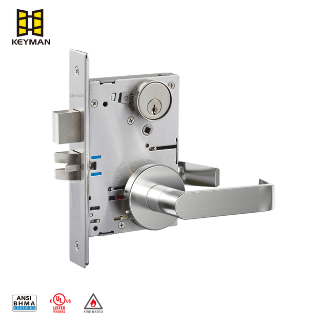 UL列出的宿舍功能杠杆手柄Mortise Lock M713