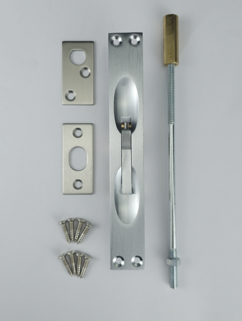 KEYMAN 标准手动埋头螺栓，带 12 英寸杆，适用于金属门型号 QK8008